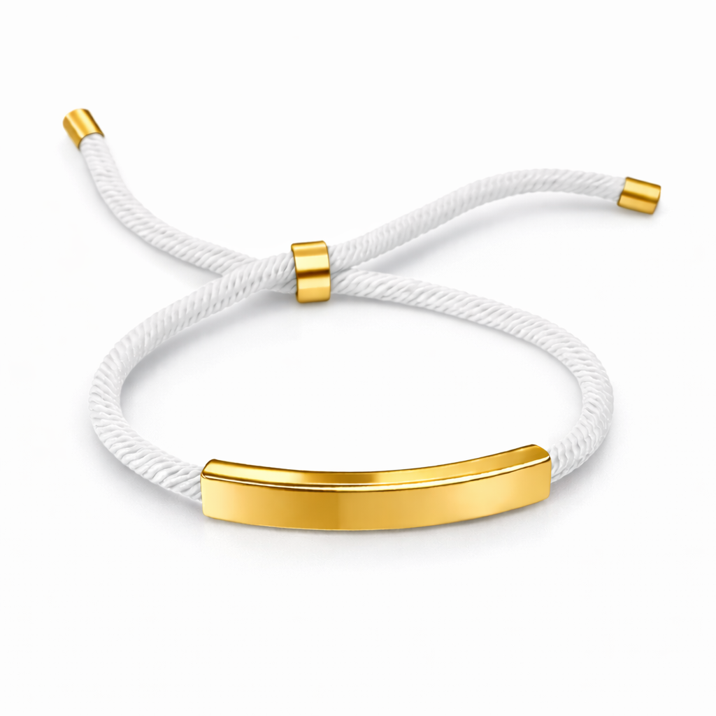 💎 Bracelet personnalisé L’Éclat – lien textile & acier inoxydable