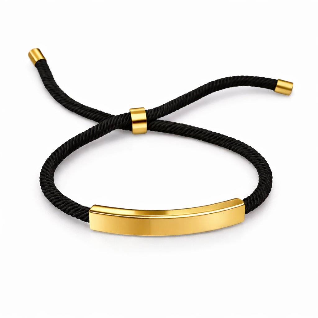 💎 Bracelet personnalisé L’Éclat – lien textile & acier inoxydable