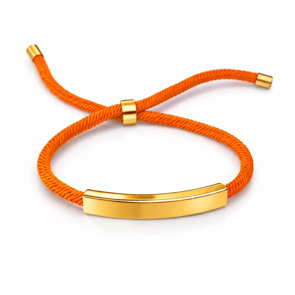 💎 Bracelet personnalisé L’Éclat – lien textile & acier inoxydable