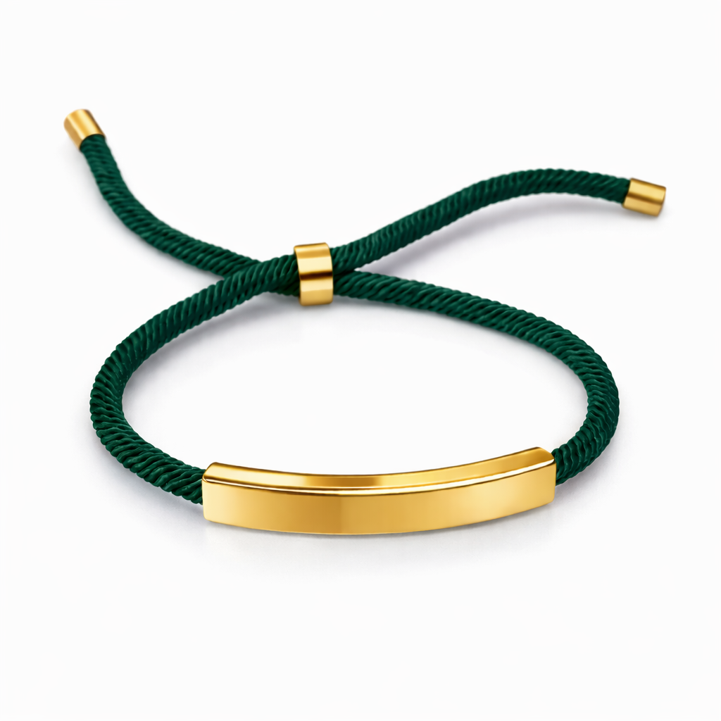 💎 Bracelet personnalisé L’Éclat – lien textile & acier inoxydable