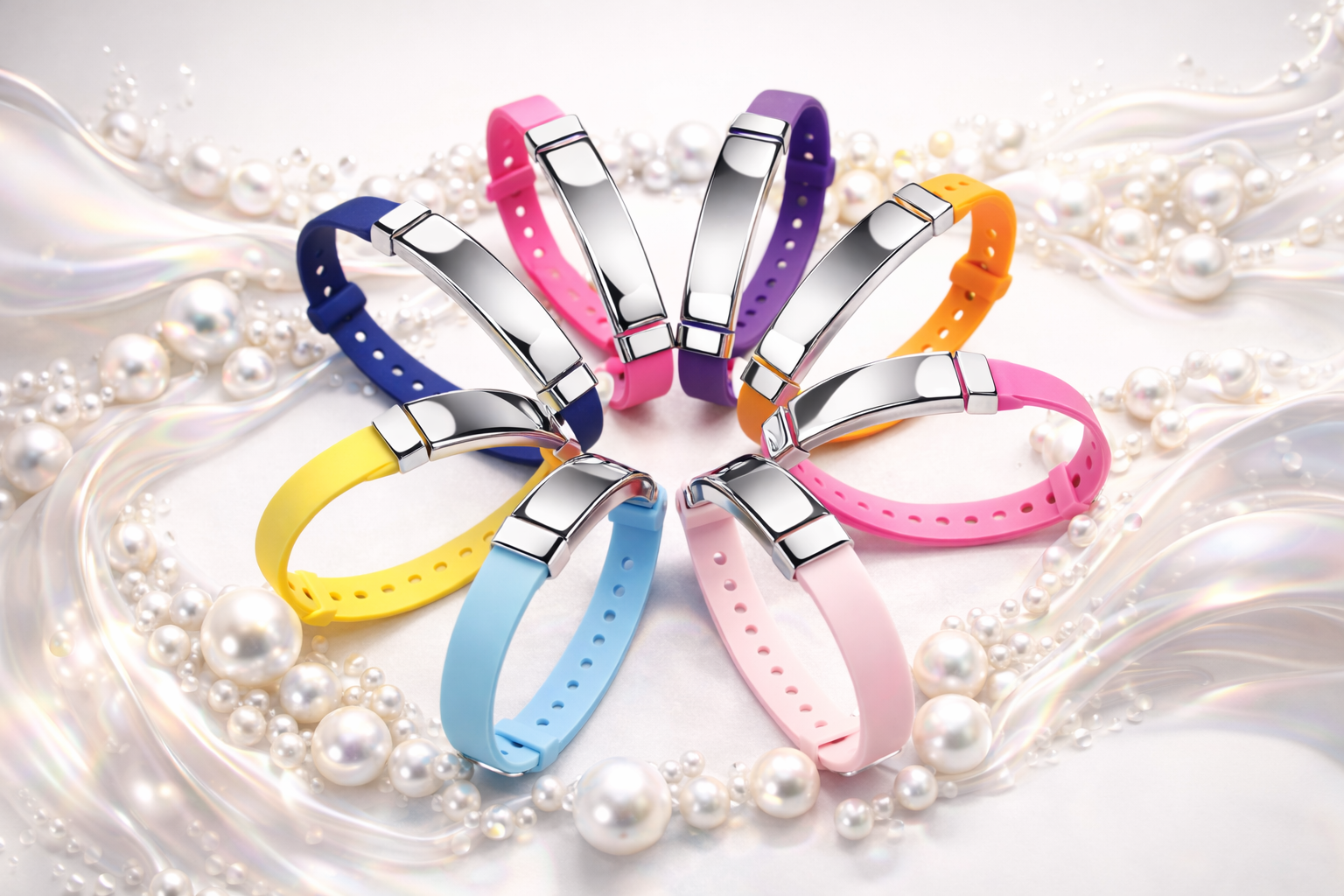 💎 Bracelet personnalisé L’Éclat – silicone & acier inoxydable