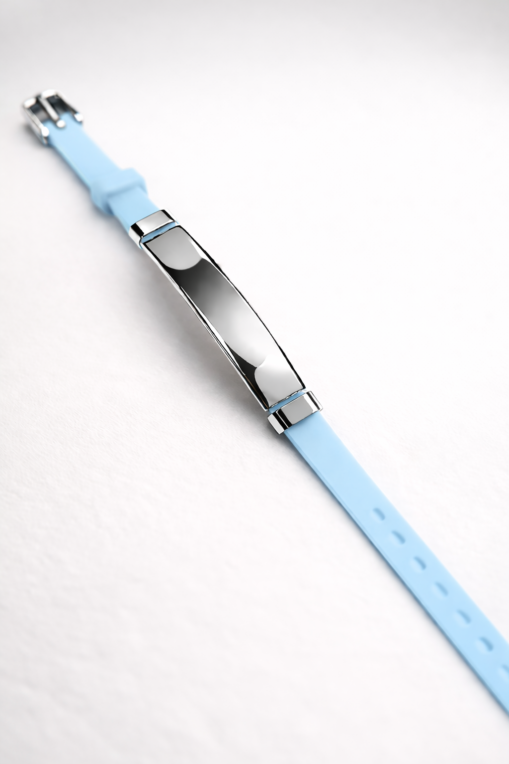 💎 Bracelet personnalisé L’Éclat – silicone & acier inoxydable