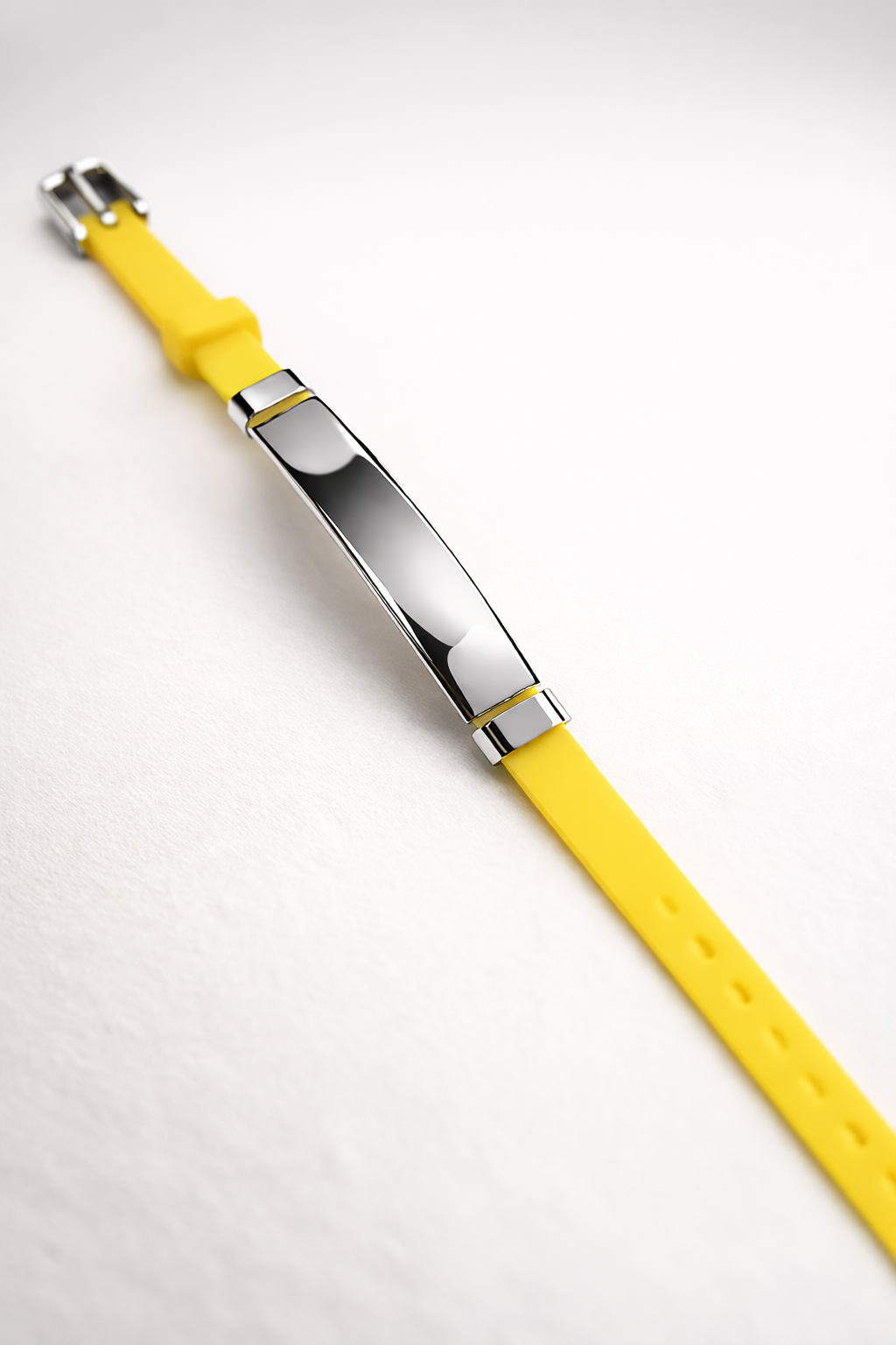 💎 Bracelet personnalisé L’Éclat – silicone & acier inoxydable