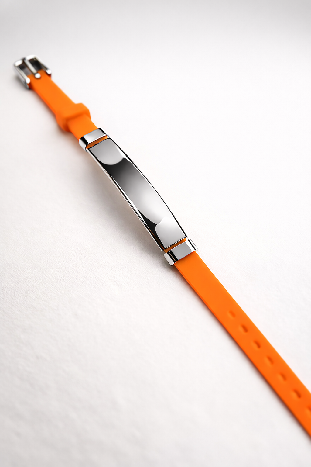 💎 Bracelet personnalisé L’Éclat – silicone & acier inoxydable