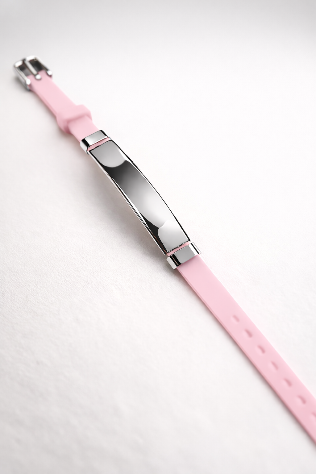 💎 Bracelet personnalisé L’Éclat – silicone & acier inoxydable