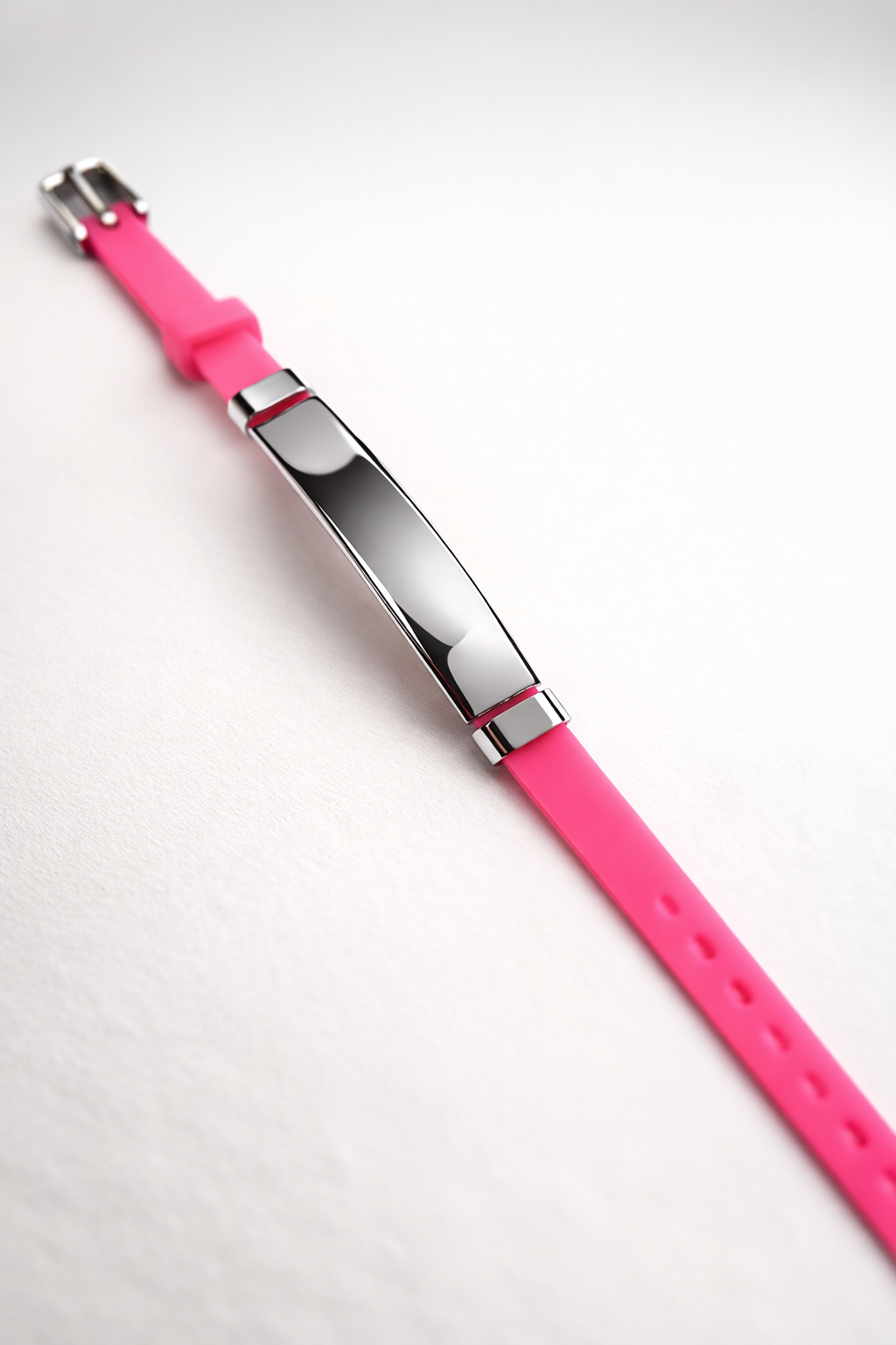 💎 Bracelet personnalisé L’Éclat – silicone & acier inoxydable