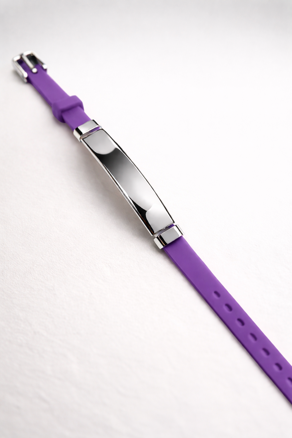 💎 Bracelet personnalisé L’Éclat – silicone & acier inoxydable