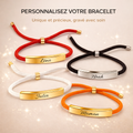 💎 Bracelet personnalisé L’Éclat – lien textile & acier inoxydable