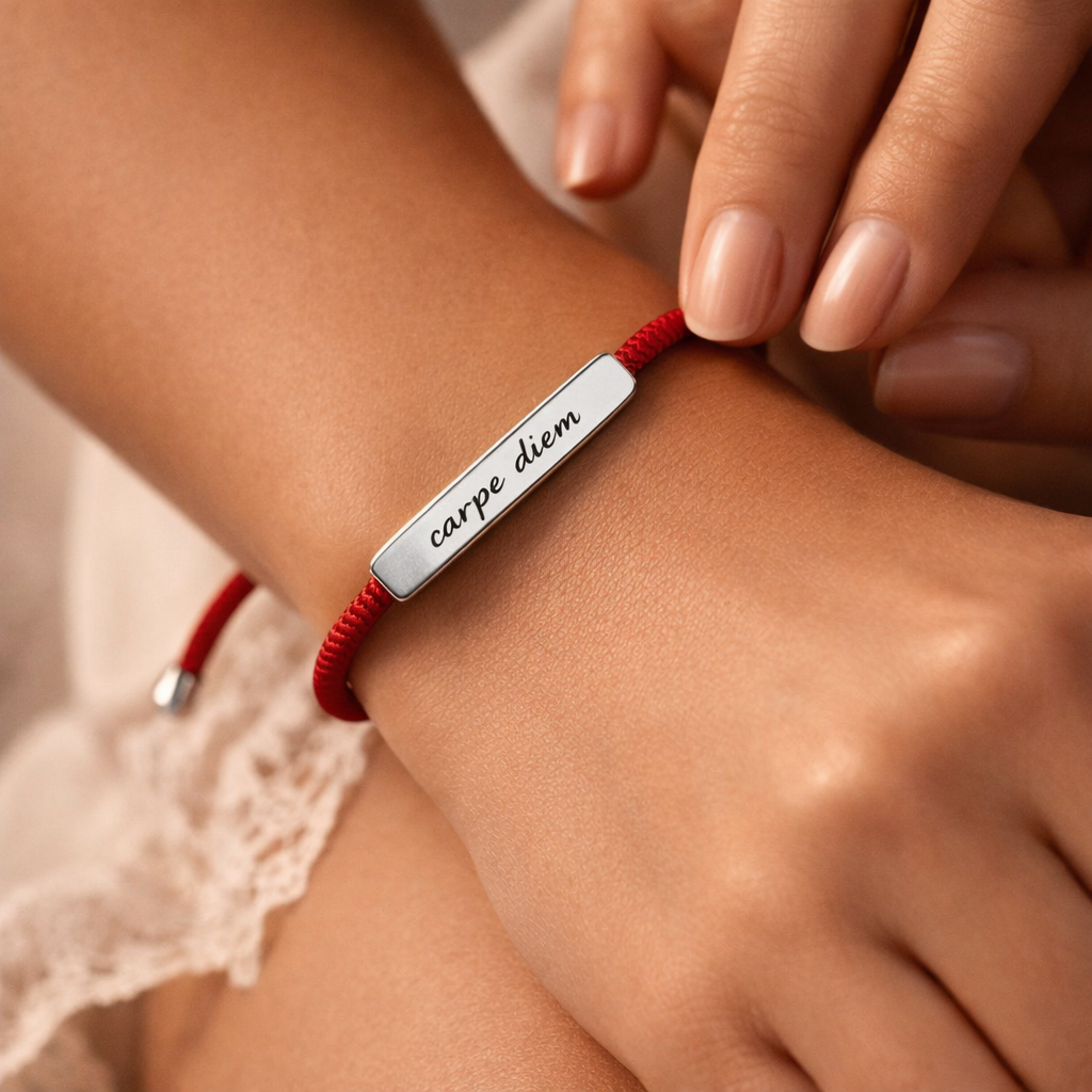 💎 Bracelet personnalisé L’Éclat – lien textile & acier inoxydable