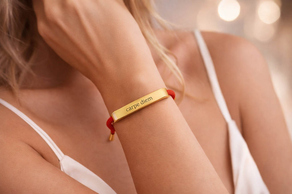 💎 Bracelet personnalisé L’Éclat – lien textile & acier inoxydable